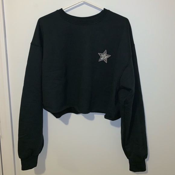 BABE patch cropped sweatshirt and sweatpants set - Picture 2 of 6